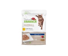 None Natural Trainer Cat Hairball vištiena konservai katėms su vištiena 85g 12vnt