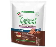 Natural Trainer CAT No Grain pašaras katėms su upėtakiu 300g NEW