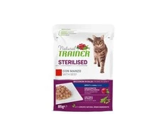 None Natural Trainer Cat Sterilised jautiena konservai katėms su jautiena 85g 12vnt