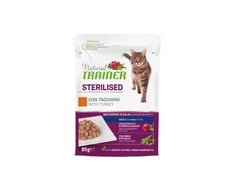 None Natural Trainer Cat Sterilised kalakutiena konservai katėms su kalakakutiena 85g 12vnt