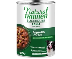 NATURAL TRAINER Dog Bocconcini konservas MM šunims su ėriena 415g (12)