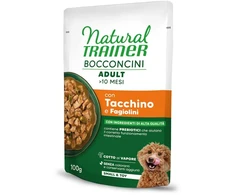 NATURAL TRAINER Dog Bocconcini konservas MINI šunims su kalakutiena 100g 12vnt (24)