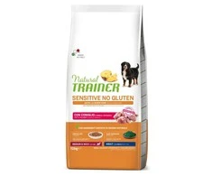 Natural Trainer ADULT DOG SENSITIVE be gliuteno Medium/Maxi su triušiena 12kg