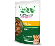NATURAL TRAINER Straccetti KITTEN konservas su vištiena 70g 14vnt (28)