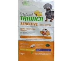Natural Trainer ADULT DOG SENSITIVE be gliuteno MINI su lašiša 2kg
