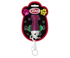 PET NOVA Fish žaislas katei su virvele 10x4cm 3vnt