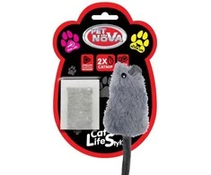 PET NOVA Plush Catnip pelytė su katžole 14cm 2vnt