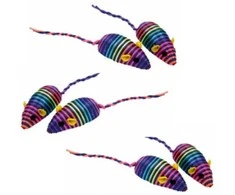 Aqua Nova PET NOVA žaislas katėms spalvotos palytės 2x7cm 3pak.