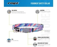 Rogz FusionCat violetinis antkaklis 11mm 20-31cm