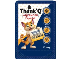 THANK'Q Pouch konservas katėms su vištiena ir kepenimis 100gx24vnt