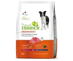 Natural Trainer Adult Medium sausas maistas su jautiena šunims 3kg