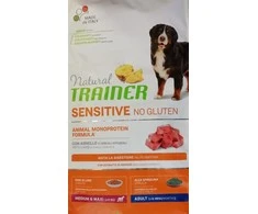 Natural Trainer ADULT DOG SENSITIVE be gliuteno Medium/Maxi su ėriena 12kg