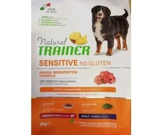 Natural Trainer ADULT DOG SENSITIVE be gliuteno Medium/Maxi su ėriena 3kg