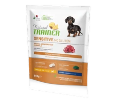 Natural Trainer ADULT DOG SENSITIVE be gliuteno MINI su lašiša 7kg