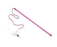 VADIGRAN žaidimo lazdelė katėms su balta pele 45cm 3vnt