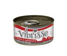 VIBRISSE konservai katėms su tunu ir krevetėmis padaže 70g 12vnt