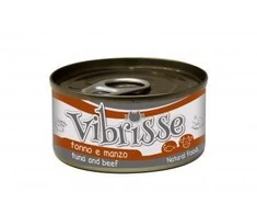 VIBRISSE konservai katėms su tunu ir jautiena padaže 70g 12vnt