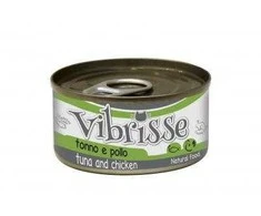 VIBRISSE konservai katėms su tunu ir vištiena 70g 12vnt