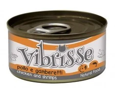 VIBRISSE konservai katėms su vištiena ir krevetėmis 70g 12vnt