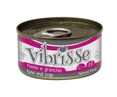 VIBRISSE kons. katėms tunas su krabais 70g 12vnt