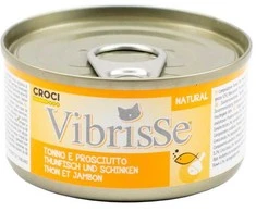 VIBRISSE konservai katėms tunas su džiovintu kumpiu 70g 1vnt (24)