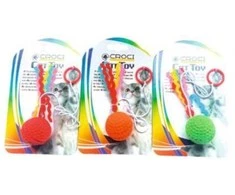 Croci Spa FLYING BALL žaislas katei ant gumytės 4cm 3vnt