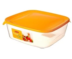 Galicja Curver / Keter CURVER MAISTO KONTEINYS "FRESH&amp;GO" SQUARE 2.9L /Geltonas/ SKAIDRUMAS