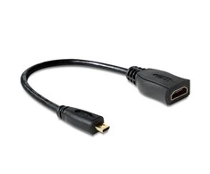 DELOCK Adapterio kabelis mikro HDMI-D St > HDMI-A Bu mit 23 cm laidas