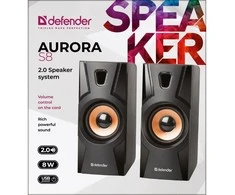 Kompiuterio kolonėlės Garsiakalbiai - Defender Aurora S8 2.0 8W USB