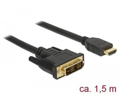 DELOCK Cable DVI 18+1 male > HDMI-A male 1,5 m juodas