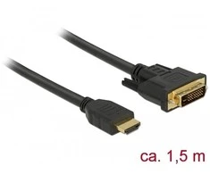 DELOCK HDMI į DVI 24+1 kabelis dvikryptis 1,5 m