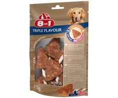 Skanėstas šunims 8in1 Triple Flavour Wings, 0.113 kg