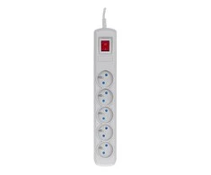 Activejet pilkas maitinimo juostelė su laidu ACJ COMBO 5G/5M/BEZP. AUT/S
