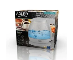 Adler | Virdulys | AD 1283G | Standartinis | 1100 W | 1 L | Plastikas/stiklas | 360° sukamasis pagrindas | Pilkas