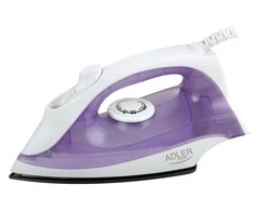 Lygintuvas | Adler | AD 5019 | With cord | 1600 W | Vanduo tank capacity 100 ml | Continuous steam 10 g/min | Violet/Baltas