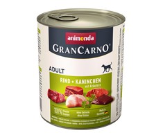 Animoda Šunų Maistas - Animonda GranCarno Suaugusiųjų Jautiena Su Triušiena Ir Žolelėmis 800 G