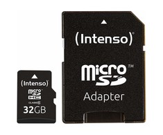 Atminties kortelė 3413480 MEMORY Micro SDHC 32GB C10/W/ADAPTER 3413480 INTENSO