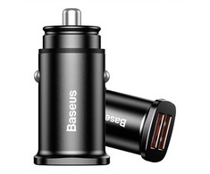 Baseus Square automobilinis įkroviklis 2xUSB QC3.0 5A 30W - Juodas