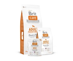 BRIT CARE Dog Adult Medium Breed su ėriena ir ryžiais 3kg