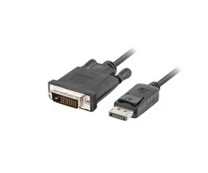 LANBERG CA-DPDV-10CU-0030-BK laidas Displayport M V1.2->DVI-D M 24+1 3m Juodas DUAL LINK