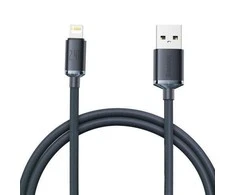 Baseus Crystal Shine kabelis USB į Lightning, 2.4A, 2m juodos spalvos