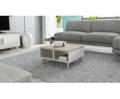 Cama Meble Svetainės Baldų Komplektas - Cama LOTTA 1, Balta/Sonoma Ąžuolas