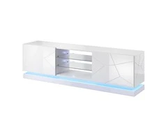 TV staliukas Cama Meble Televizoriaus Stovas - Cama Qiu 200 MDF Baltas Blizgus