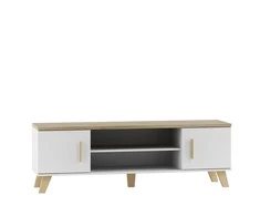 TV staliukas Cama Meble Televizorius - Cama Lotta 160 2D2K Baltas