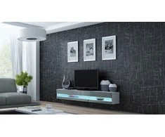 Cama TV staliukas VIGO NEW 30/180/40 (spalva: balta/blizgi pilka)