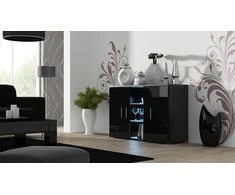 Cama Meble Komoda - Cama Soho S7 120 Cm Juodas Blizgus