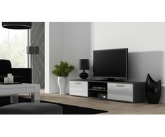 TV staliukas Cama Meble TV Stovas - Cama Soho 180, Pilka/Balta Blizgi