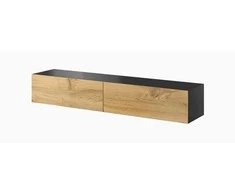 Cama pakabinama TV spintelė VIGO '180' 30/180/40 (spalva:juoda/Votan ąžuolas)