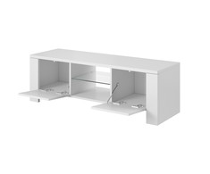 Cama Meble Televizoriaus Stovas - West 42/130/42 Baltas/Baltas Blizgus