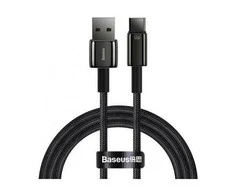 Baseus Tungsten Gold Kabelis USB į Type-C 66 W 2m - Juodas